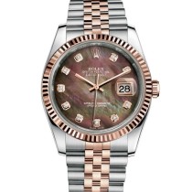 Replica Swiss Rolex Datejust 36 Black Mother of Pearl Dial Men's Watch 116231