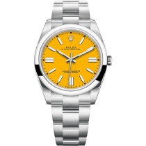 Swiss Rolex Oyster Perpetual 124300 Automatic Yellow Dial Super Clone Replica Men's Watch 