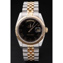 Rolex Day-Date Swiss Movement Quality Replica Watches Automatic Watch Black Dial 44mm