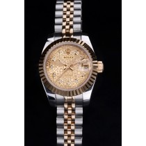 Rolex Datejust Swiss Movement Quality Replica Watches Silver Watch Gold Dial 34mm