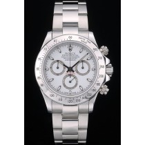 Swiss Rolex Daytona Swiss Movent  Stainless Steel Bracelet White Dial 47mm 