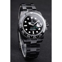 Rolex Swiss GMT Master II Pro-Hunter Swiss Movement Black Steel Strap Black Dial 48mm