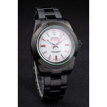 Rolex Milgauss Pro-Hunter Swiss Movement Tinted Green Saphire White Dial 48mm
