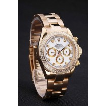 Rolex Daytona Swiss Movement  Golden Watch White Dial 48mm