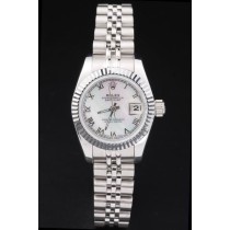 Rolex Datejust Swiss Movement Replica Ladies Silver Watches White Dial 34mm 
