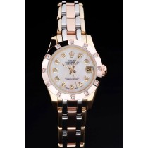 Rolex Datejust Swiss Movement Quality Replica Watches Gold Watch White Dial 33mm