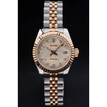 Rolex Datejust Swiss Movement Quality Replica Watches Silver Watch Gold Dial 34mm