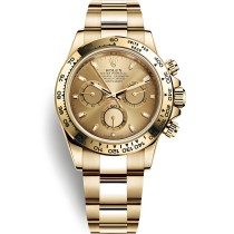 Replica Swiss Rolex Cosmograph Daytona Champagne Dial Men's Oyster Watch 116508 High End 