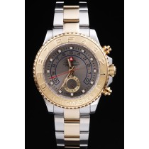 Rolex Yacht-Master Swiss Movement Two-color Watch Dark Grey Dial 48mm