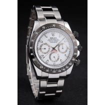Swiss Movement Rolex Daytona Stainless Steel Black Enameled White Dial 48mm