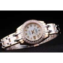 Rolex Datejust Swiss Movement Quality Replica Watches Gold Watch White Dial 33mm