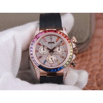 High End Replica Swiss Rolex Daytona Pave Diamond Everose Gold  Men's Watch 116595RBOW 