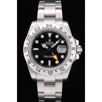 Rolex Swiss Explorer Swiss Movement Stainless Steel Bezel Black Dial Tachymeter 48mm