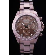 Rolex  Swiss Movement Rose Gold Watch Chocolate Dial 50mm