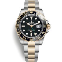 Replica Swiss Rolex GMT-Master II GMT Black Dial Black Stainless Steel  Men's Watch 116713 High End