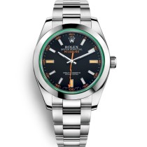 High End Replica Swiss Rolex Milgauss Automatic Black Dial Stainless Steel Men's Watch 116400GV