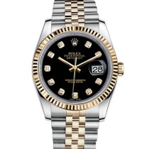 High End Swiss Rolex Datejust 36 Black Diamond Dial Replica Men's Jubilee Watch 126233 