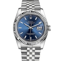 Replica Swiss Rolex Oyster Perpetual Automatic Chronometer Blue Dial Men's Watch 116234-0139 
