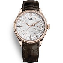 High End Replica Rolex Cellini Silver Dial 18K Everose Gold Men's Watch 50515