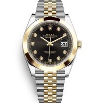 Replica Rolex Datejust 41 Swiss Automatic Black Diamond Dial Men's Watch 126303BKDJ