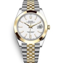 Replica Rolex Datejust 41 Swiss Automatic White Dial Steel and 18K Yellow Gold Men's Watch 126303WSO