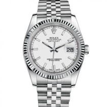 High End Replica Swiss Rolex Datejust Automatic Chronometer White Dial Men's Watch 116234 36mm