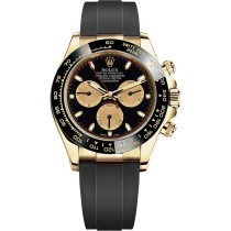 Replica Swiss Rolex Daytona Super Clone Black Gold Dial Men's Oyster Watch 116518LN