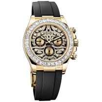 High Eng Replica Rolex Daytona Eye of the Tiger Chronograph Automatic Chronometer Diamond Men's Watch 116588TBR