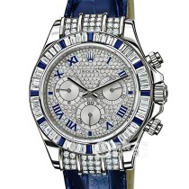 Replica Rolex Daytona 116599 Pave Diamond Automatic Leather Men's Watch