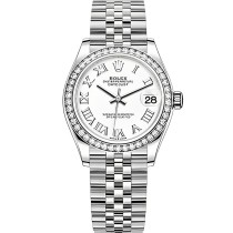 Replica Rolex Lady-Datejust 278272RBR White Dial Automatic Ladies Jubilee Watch 31mm