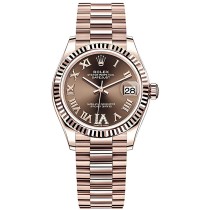Replica Rolex Lady-Datejust Everose Chocolate Dial Automatic Ladies Watch 278275 