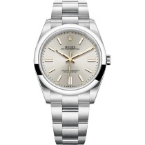 Super Clone Replica Rolex Oyster Perpetual Automatic Silver  Gray Dial Men's Watch 124300 41mm