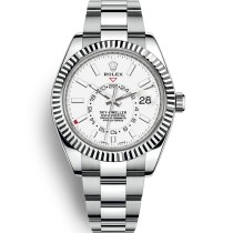 High End Replica Swiss Rolex Sky-Dweller Oyster Automatic White Dial Men's Watch 326934-0001 