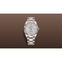 Replica Swiss Rolex Datejust 126231 Silver Wave Dial Men's Steel and 18k Everose Gold Men's Watch 