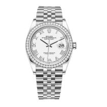 Replica Swiss Rolex Datejust 126284 White Diamond Dial Automatic Unisex Jubilee Watch 