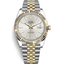 Replica Swiss Rolex Datejust 41 Silver Dial Steel and 18K Yellow Gold   Men's Watch 126333