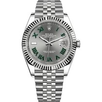  High End Replica Swiss Rolex Datejust 41 Rhodium Dial Automatic Men's Watch