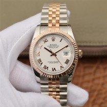 Replica Swiss Rolex Datejust 36 Automatic Chronometer White Dial Unisex Watch 116231 High End