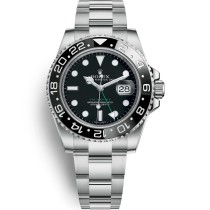 High End Replica Swiss Rolex GMT-Master II GMT Black Dial Men's Watch 116710LN