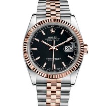  High End Swiss Rolex Datejust 36 Automatic Black Dial  Replica Men's Watch 116231