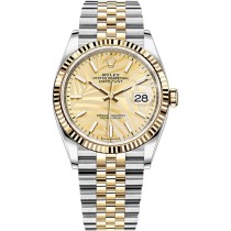 Replica Rolex Datejust Gold Palm Leaf Dial Automatic Men's Watch 126233