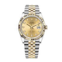  Replica Swiss Rolex Datejust 36 Gold Dial Stainless Steel and 18K Yellow Gold Jubilee Bracelet Automatic Men's Watch 116233