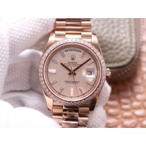 High End Replica Swiss Rolex Day-Date Automatic Pink Dial Unisex Watch 228345 40mm