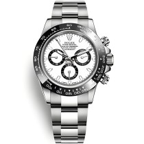 Rolex Daytona Swiss Super Clone Replica White Dial Men's Automatic Watch 116500LN-0001 40mm