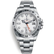 Super Clone Swiss Rolex Explorer II GMT White Dial Replica Men's Watch 216570-0001