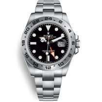Super Clone Swiss Rolex Explorer II GMT Black Dial Replica Men's Watch 216570-77210