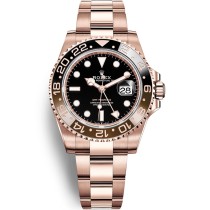 Replica Swiss Rolex GMT-Master II Automatic Men's 18k Everose Gold Oyster Coke Bezel Watch High End