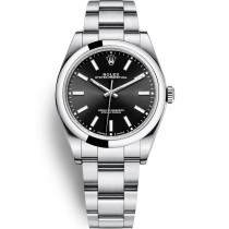 Super Clone Swiss Rolex Oyster Perpetual 39 Automatic Black Dial Replica Men's Watch 114300-0005