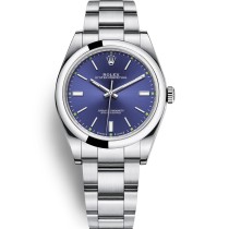 Swiss Rolex Oyster Perpetual Automatic Blue Dial Replica Men's Watch 114300-0003