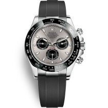 Super Clone Replica Swiss Rolex Cosmograph Daytona Automatic Silver Gray Dial Oysterflex Men's Watch 116519
